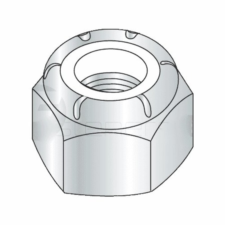 Newport Fasteners Nylon Insert Lock Nut, M6-1.00, Steel, Class 10, Zinc Plated, 3500 PK 887608-BR-3500